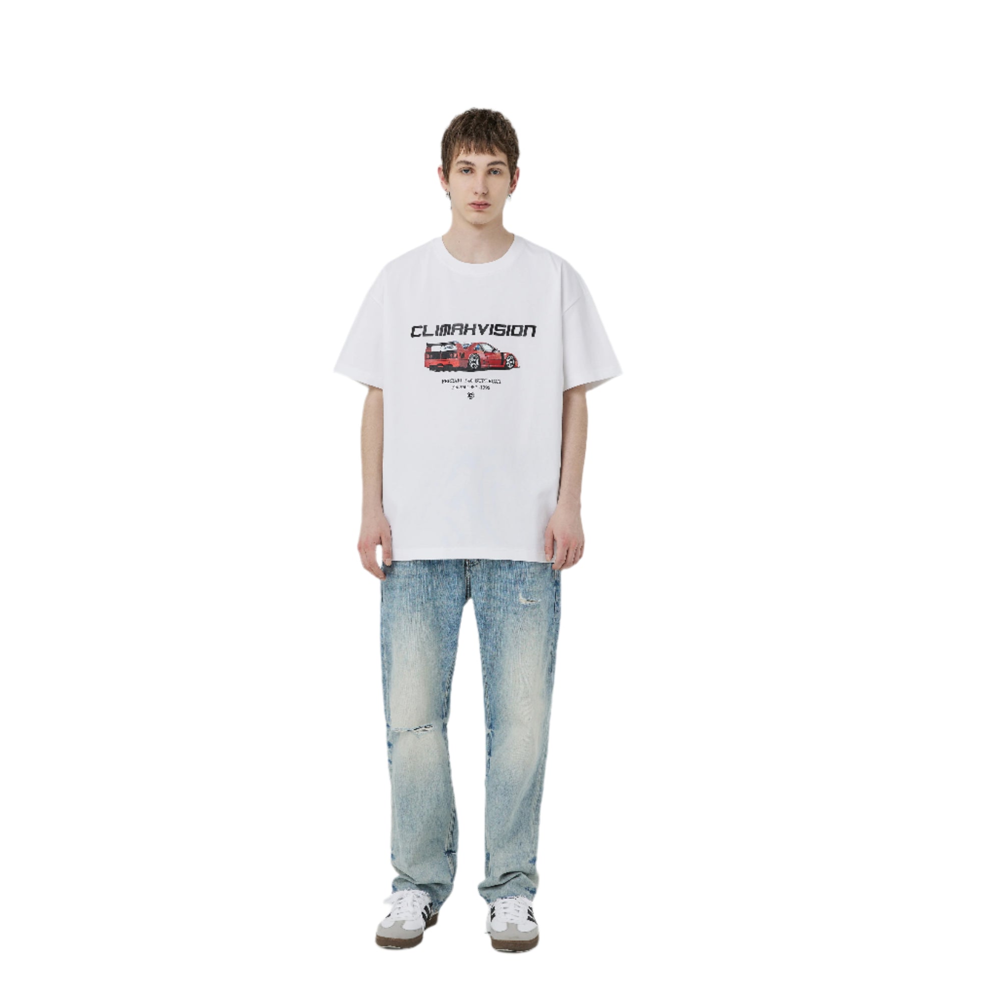 White F40 Car Print T-Shirt