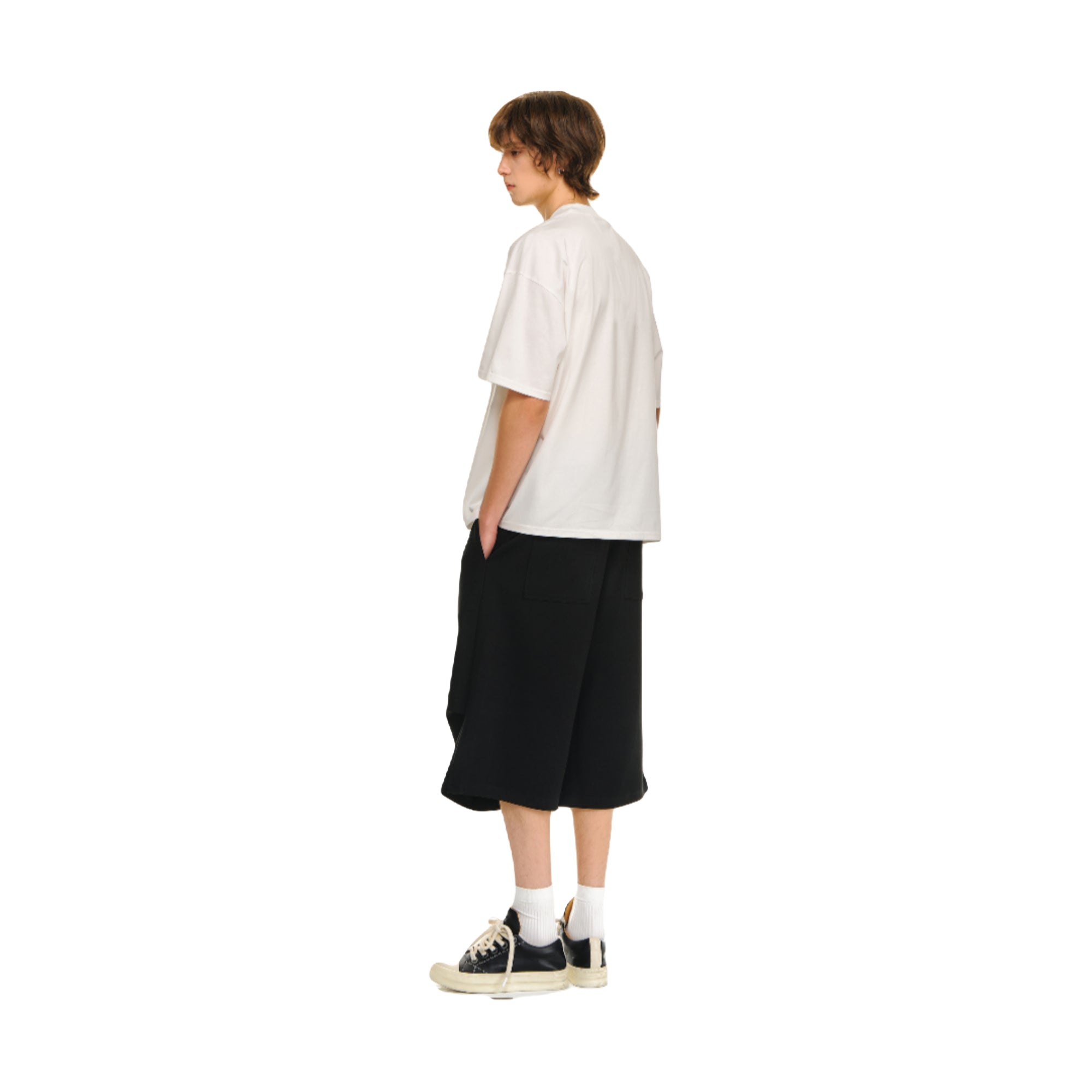 Black Air Layer Sports Scimitar Cropped Pants