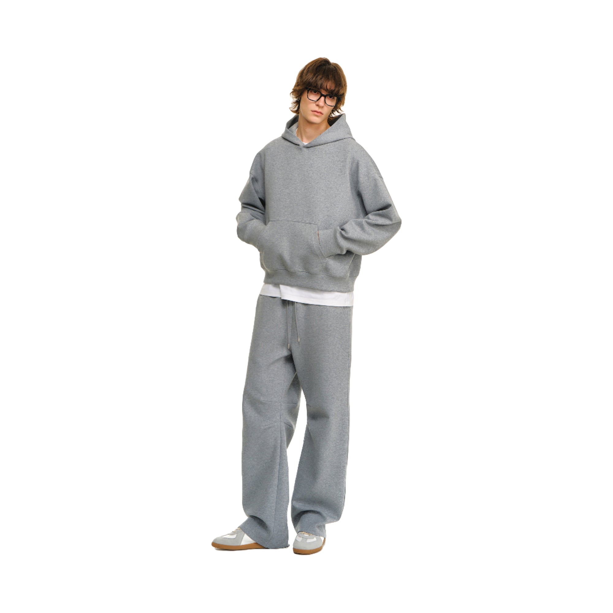 Gray Xinjiang Long-staple Cotton Air Layer Knitted Hoodie