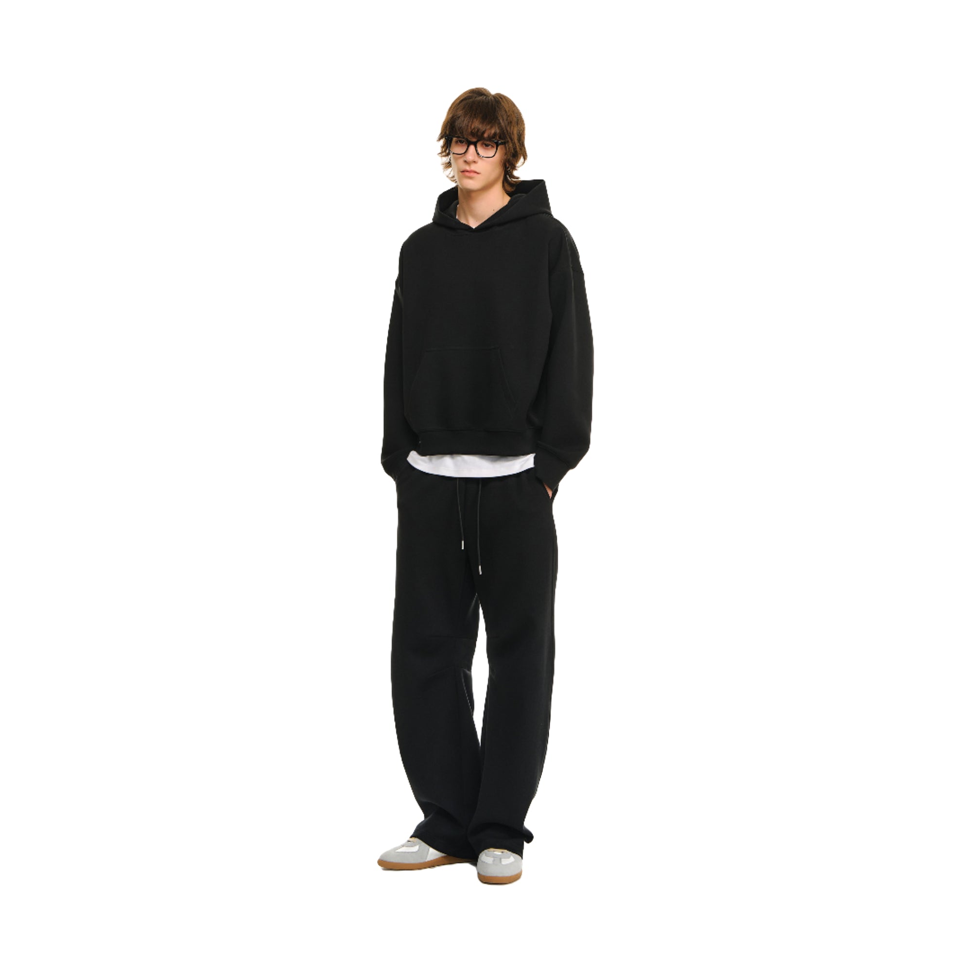 Black Xinjiang Long-staple Cotton Air Layer Silhouette Scimitar Pants