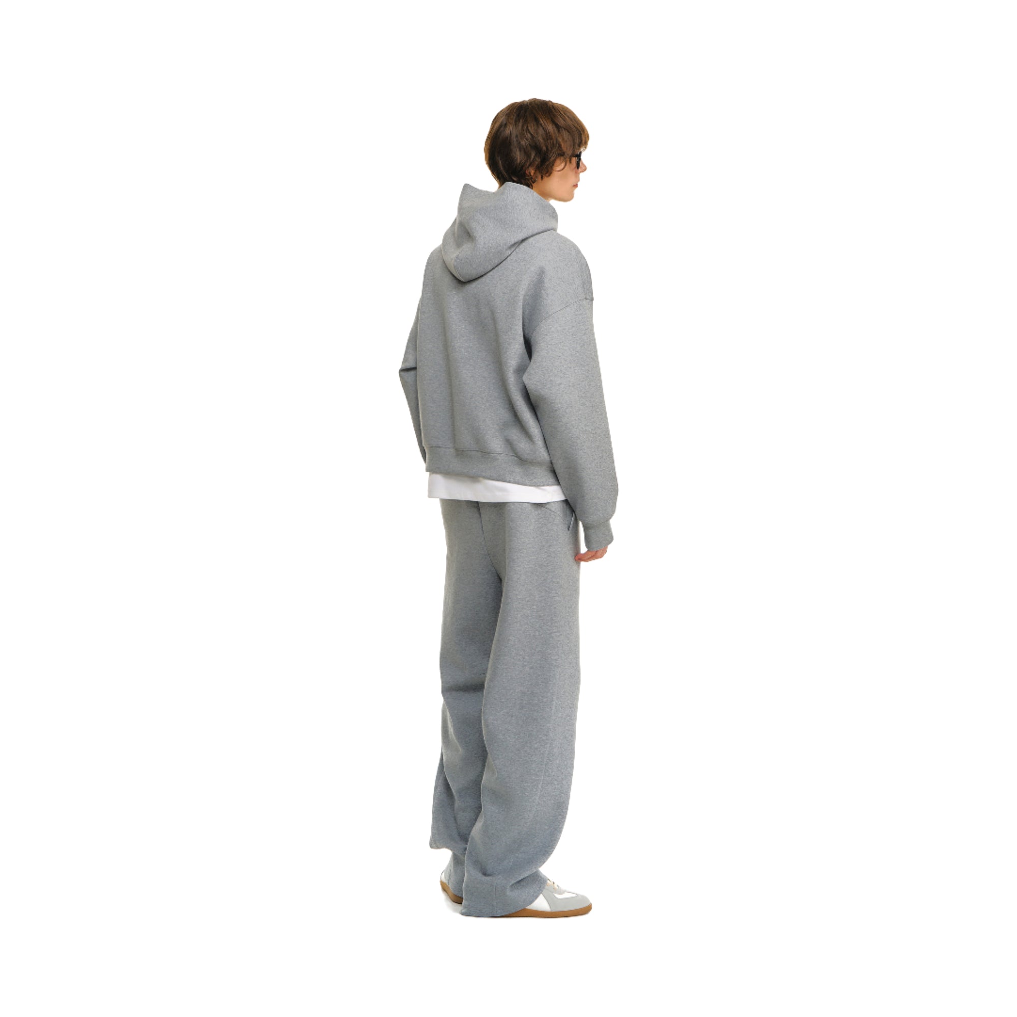 Gray Xinjiang Long-staple Cotton Air Layer Knitted Hoodie