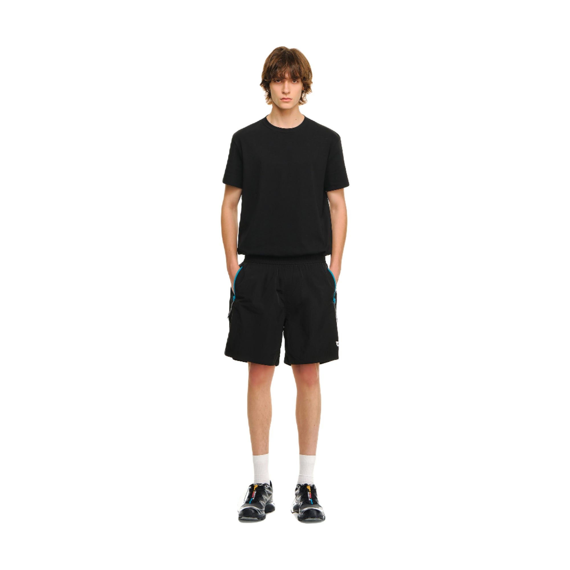 Black Light Outdoor Sports Metallic Nylon Beach Shorts