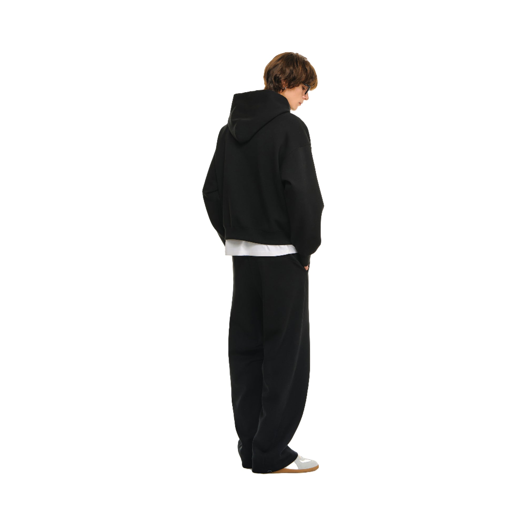 Black Xinjiang Long-staple Cotton Air Layer Silhouette Scimitar Pants