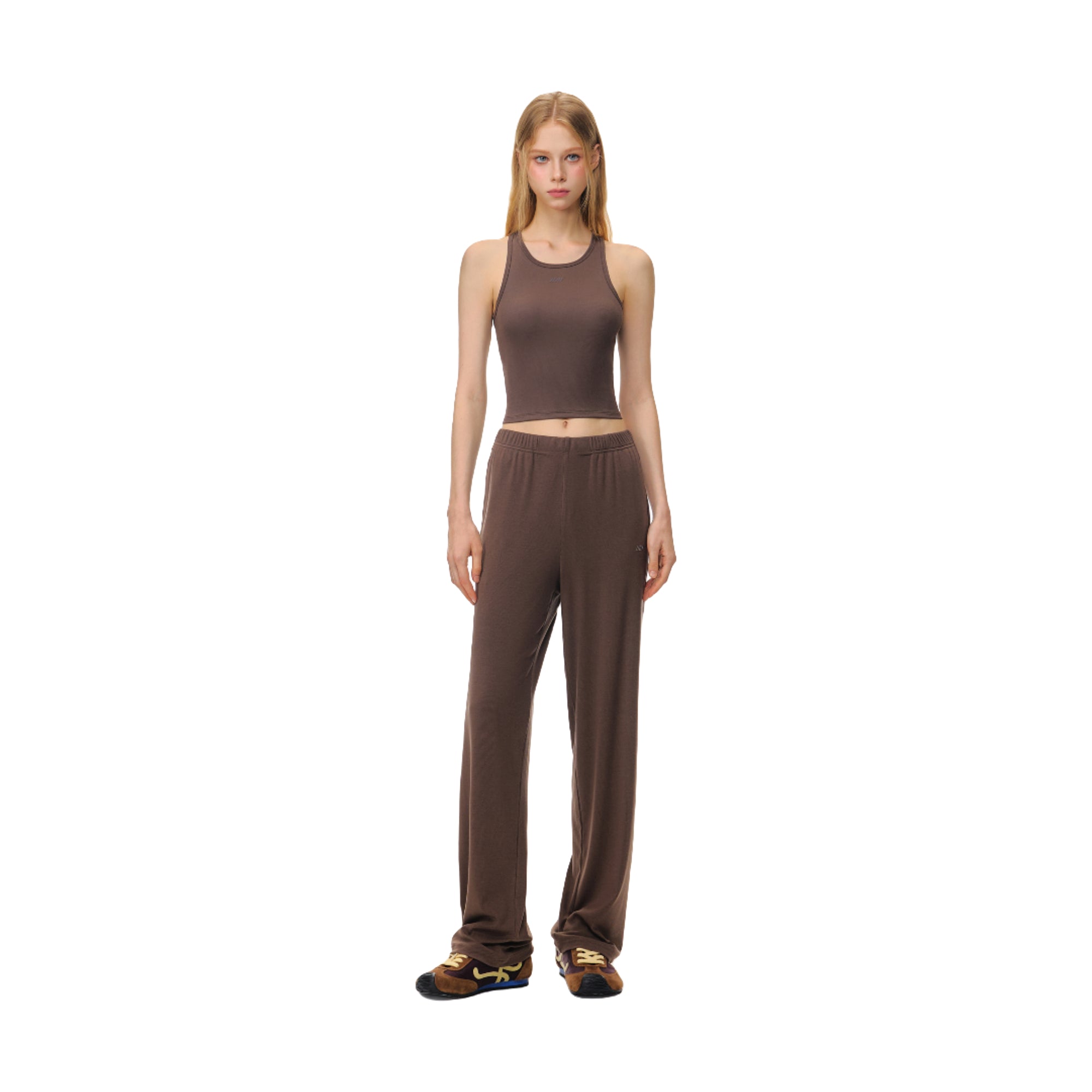 Brown Cloud Stretch Cool Tencel Short Sports Vest