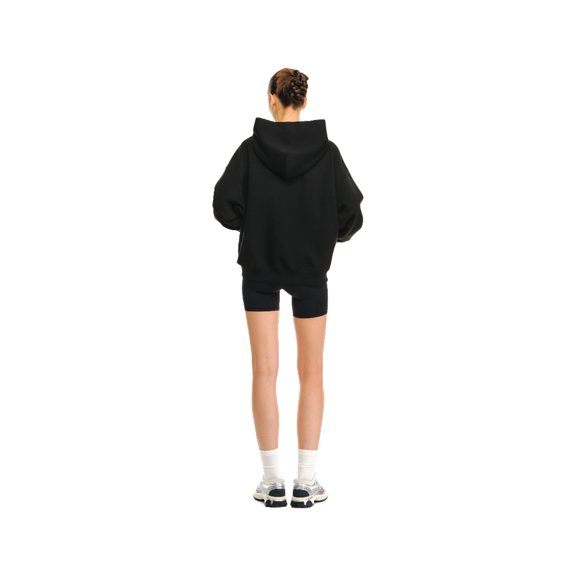 Black Xinjiang Long-staple Cotton Air Layer Knitted Hoodie