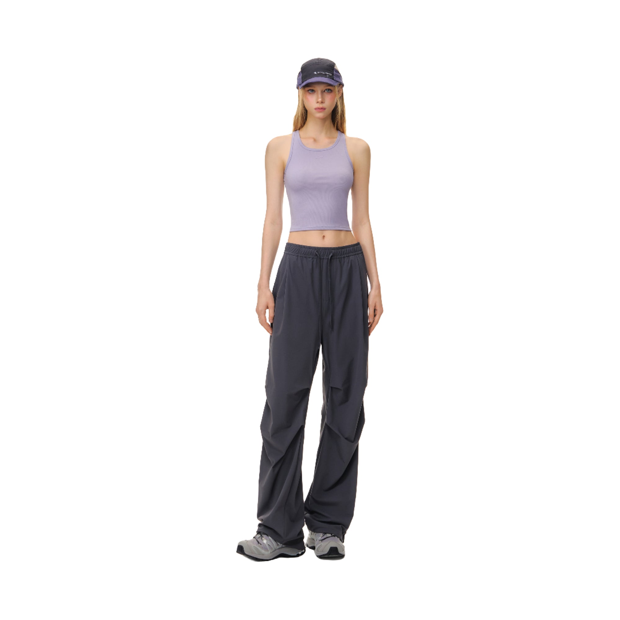 Purple Cloud Stretch Cool Tencel Short Sports Vest