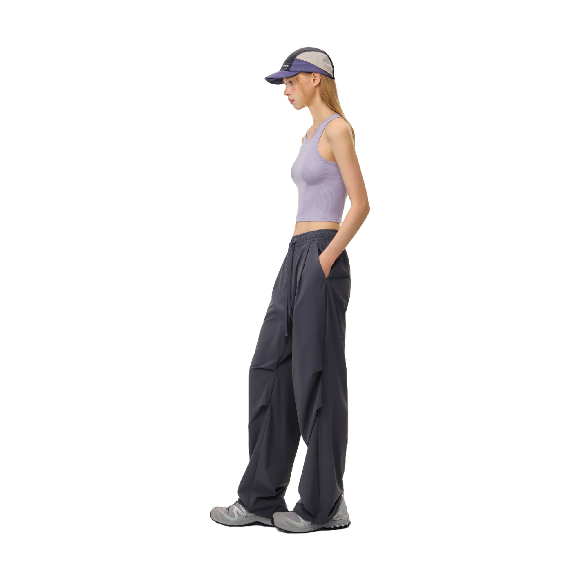 Purple Cloud Stretch Cool Tencel Short Sports Vest
